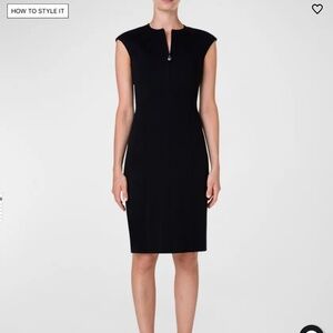 Akris punto Cap-Sleeve Jersey Sheath Dress